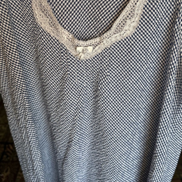 Vintage Nightgown Dress with Lace and Bow - Picture 4 of 7